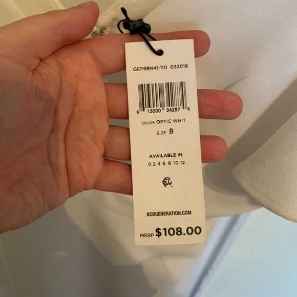 BCBGeneration White Ruffle Mini Dress - Picture 4 of 4